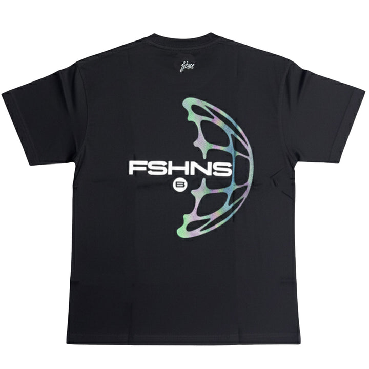 Iridescent World Oversize Tee (Black)