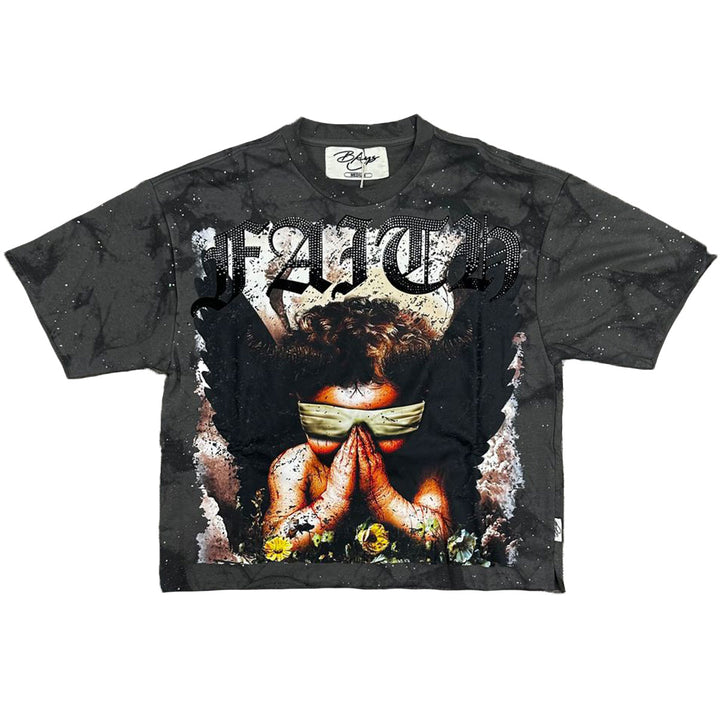 Faith Cropped Tee (Grey)