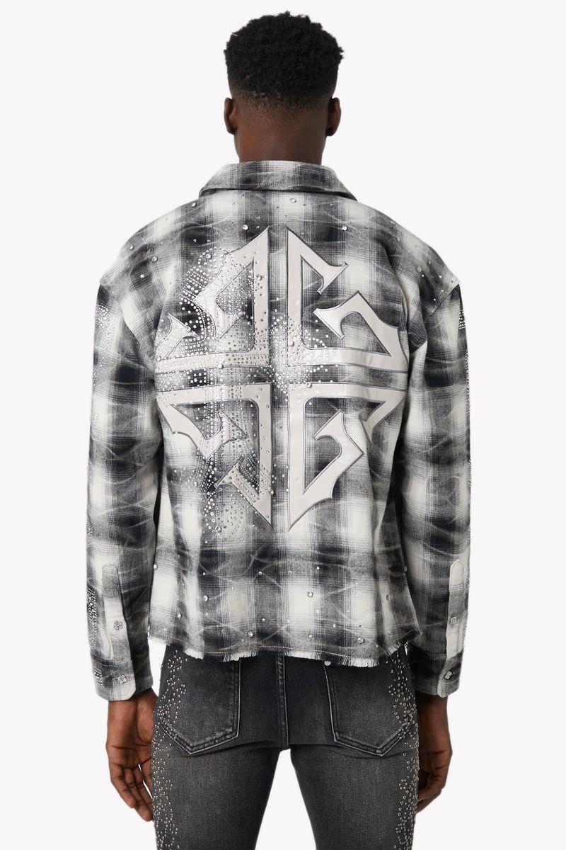Cross Flannel Shirt (Cloud Grey)