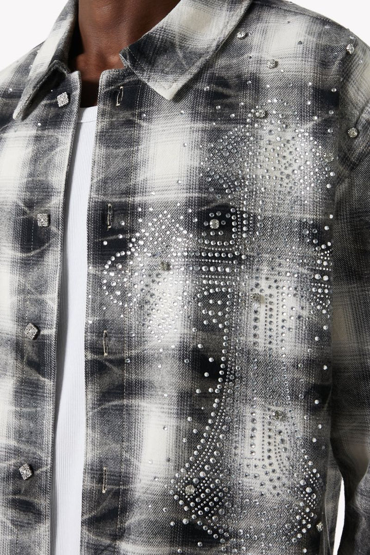 Cross Flannel Shirt (Cloud Grey)