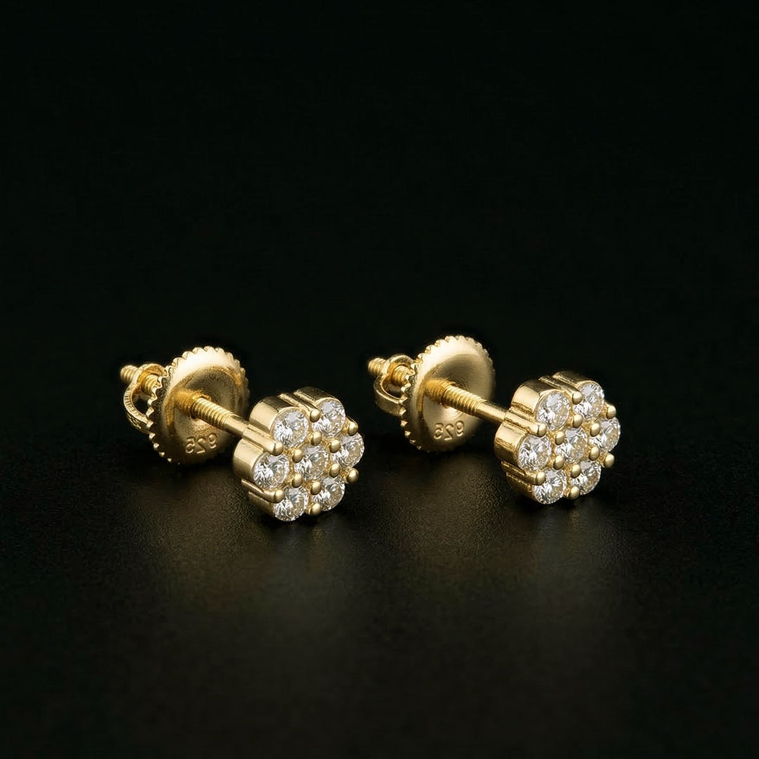 Floral Moissanite Earrings