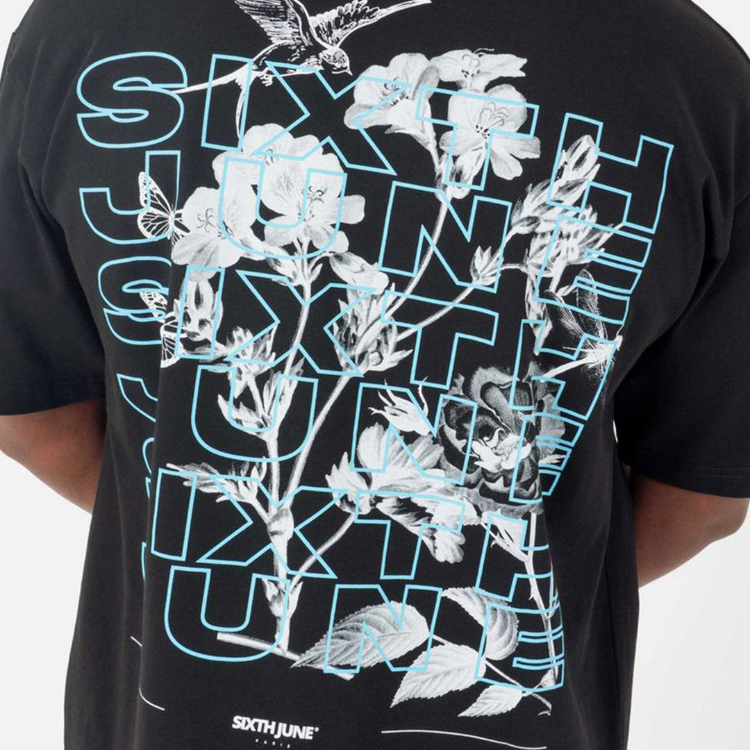 Flower Square Tee (Black)