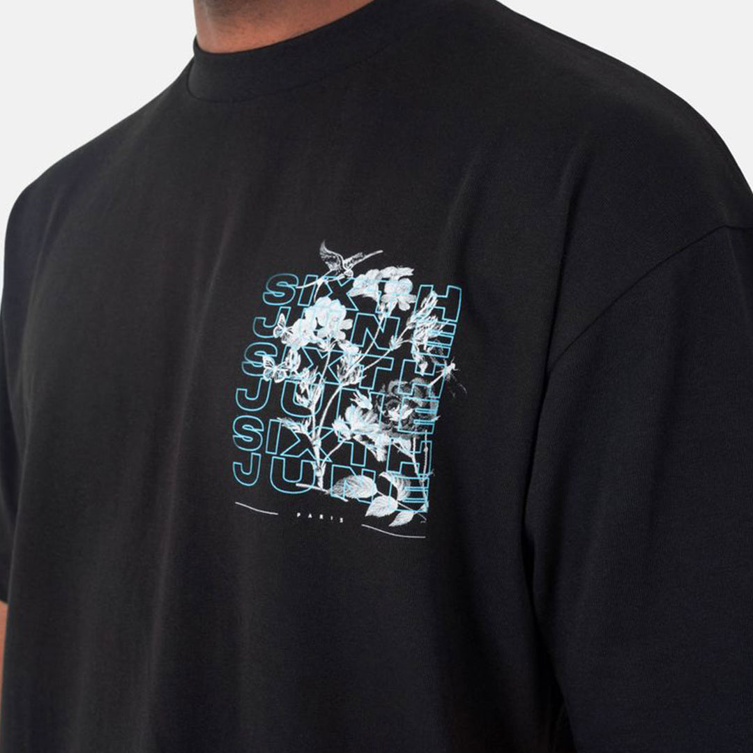 Flower Square Tee (Black)