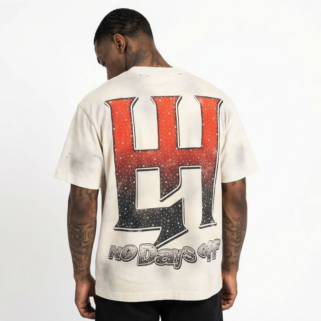 Football Girl Rhinestone Tee (Cream)