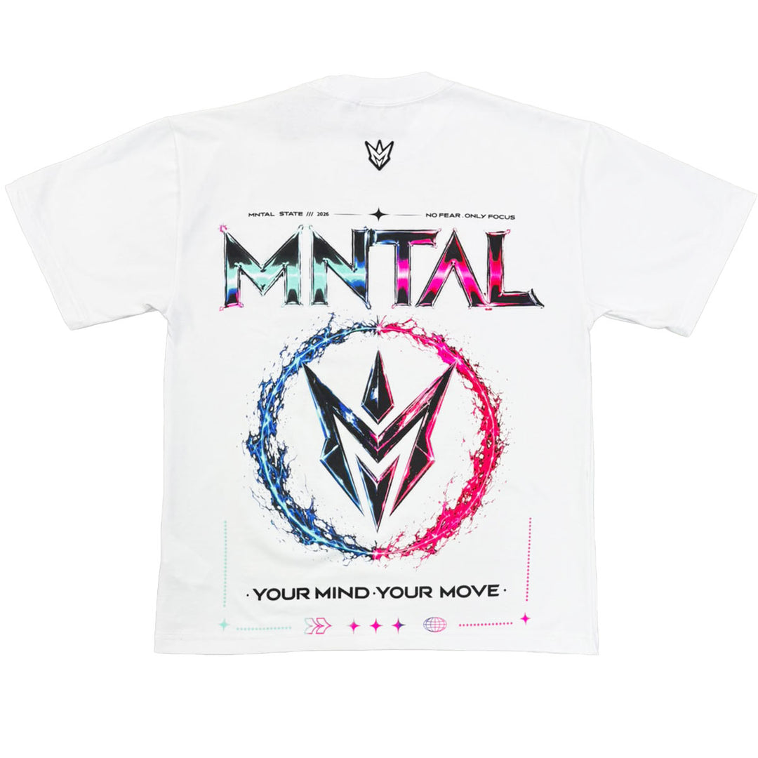 Your Mind, Your Move Logo Oversize Tee (White)