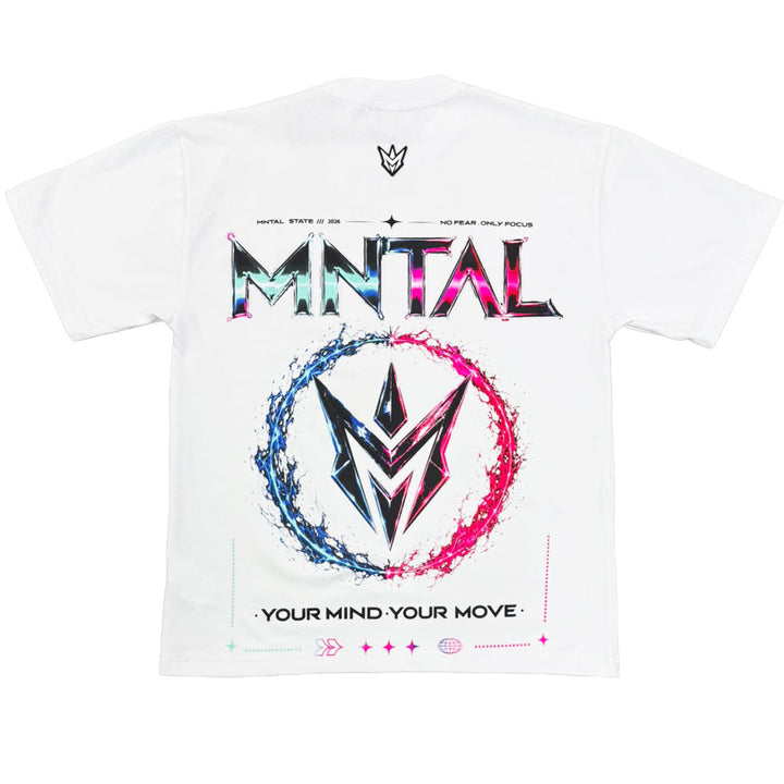 Your Mind, Your Move Logo Oversize Tee (White)