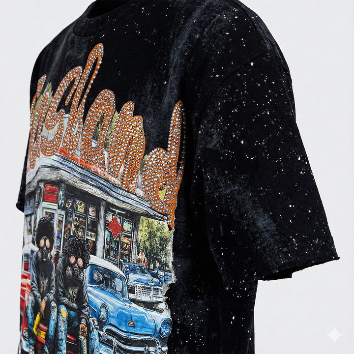 Gasland Cropped Tee (Black)