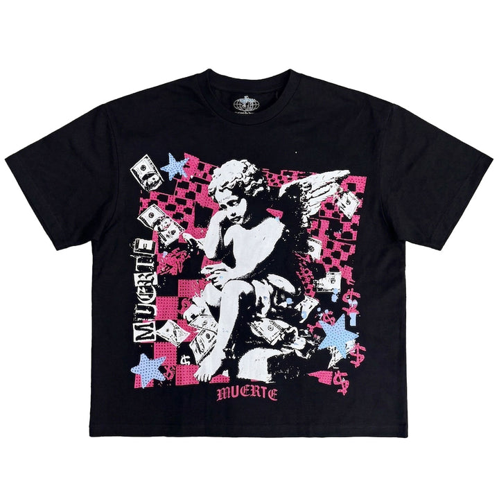 MM Angel Stencil Tee (Black)