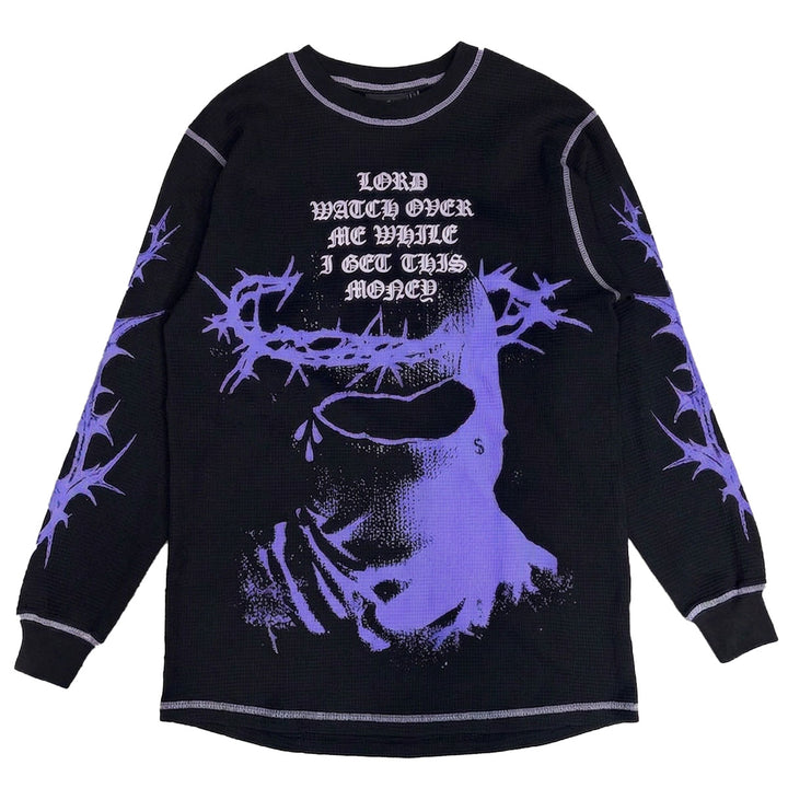 Thorn Bala Waffle Crewneck (Black)