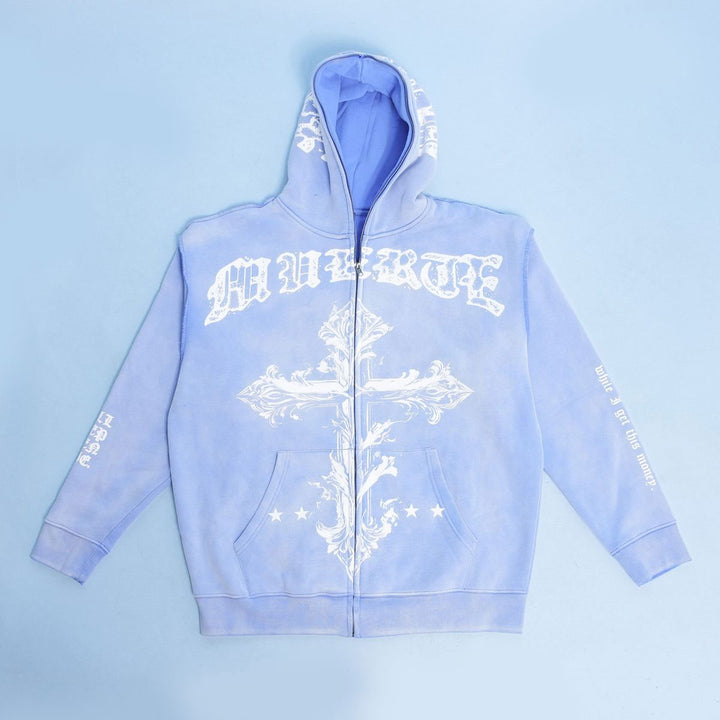 Jesus Cross Hoodie (Blue)