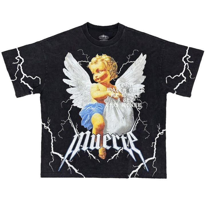Thunder Angel Oversize Tee (Black)