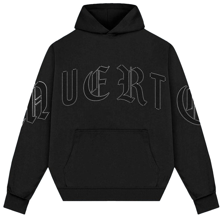 Muerte Bones Rhinestone Hoodie (Black)