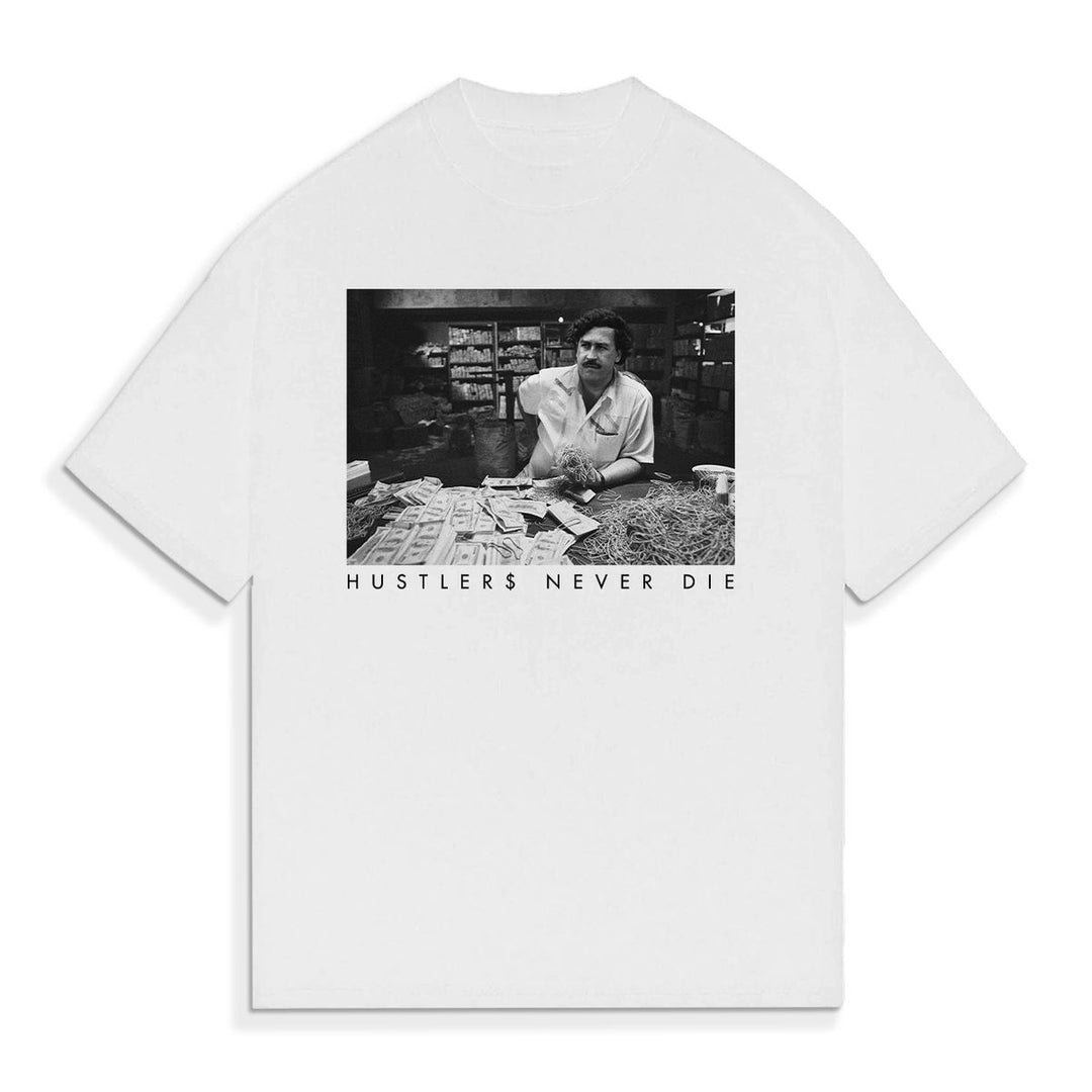 Hustlers Never Die Tee (White)