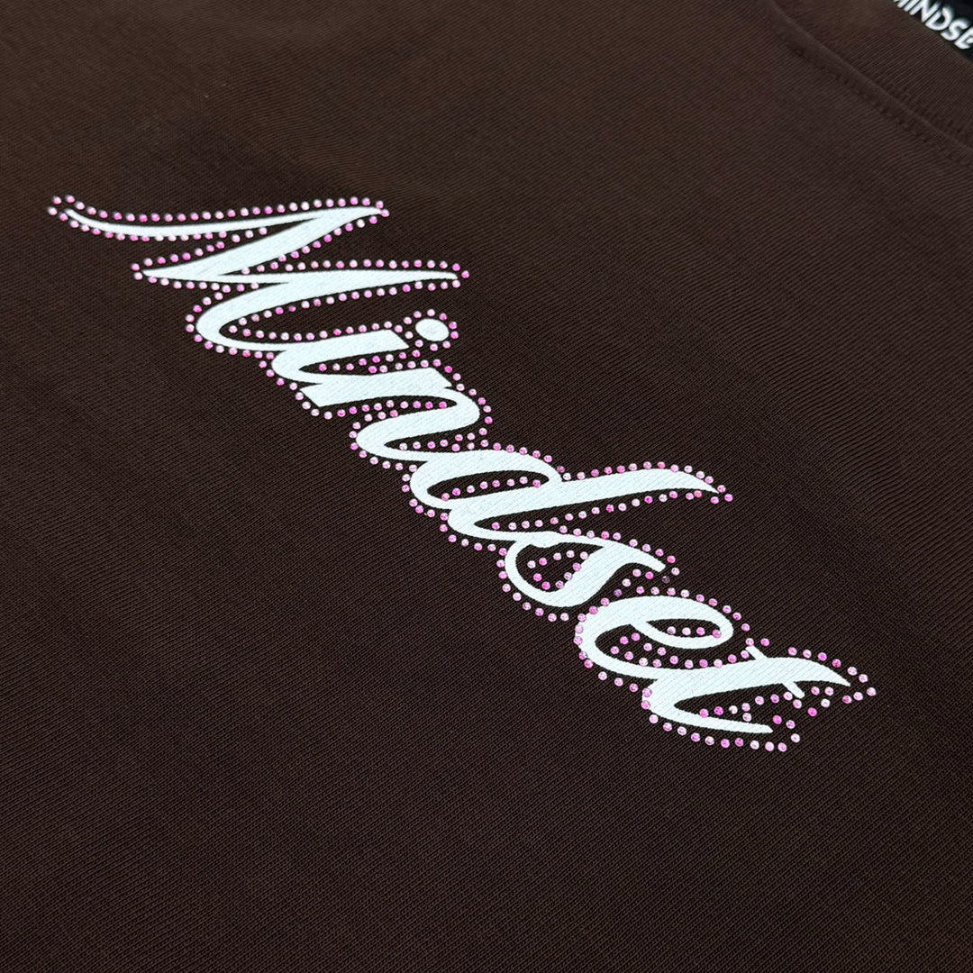 Believe in Yourself Cropped Tee (Dark Brown)