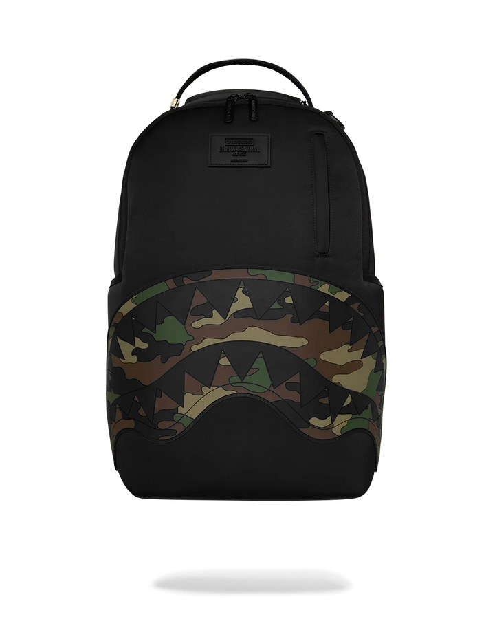Shark Central Nylon Camo Embossed Shark Backpack