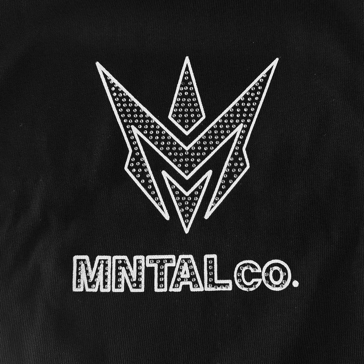 M Spike Rhinestone Tee (Black / Silver)