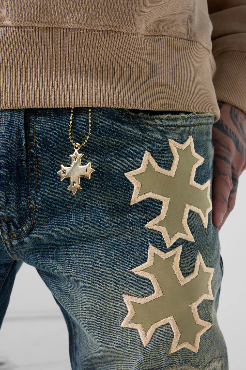 Super Skinny Stacked Eden Denim (Desert Storm)