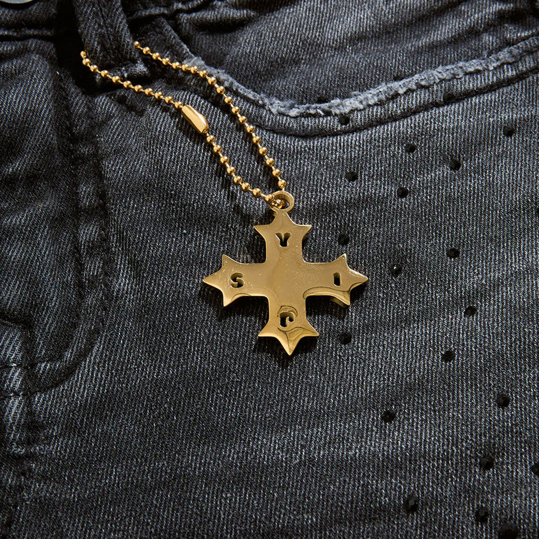 Super Skinny Starry Night Stacked Denim (Black Shadow)