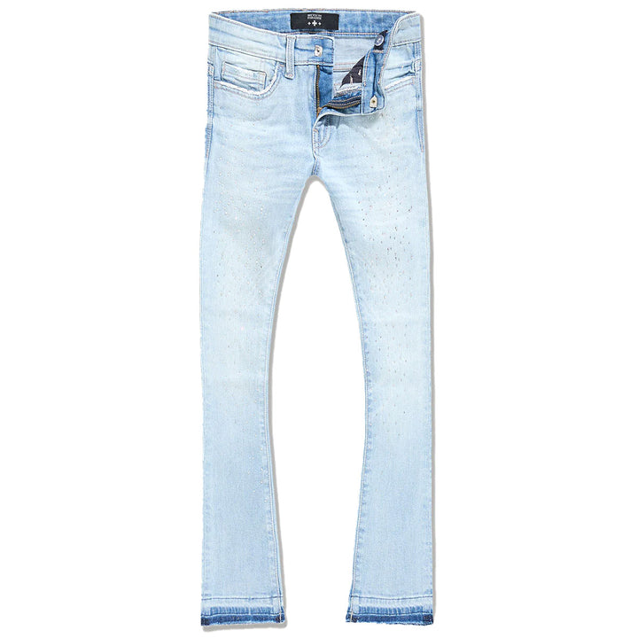 Super Skinny Starry Night Stacked Denim (Ice Blue)