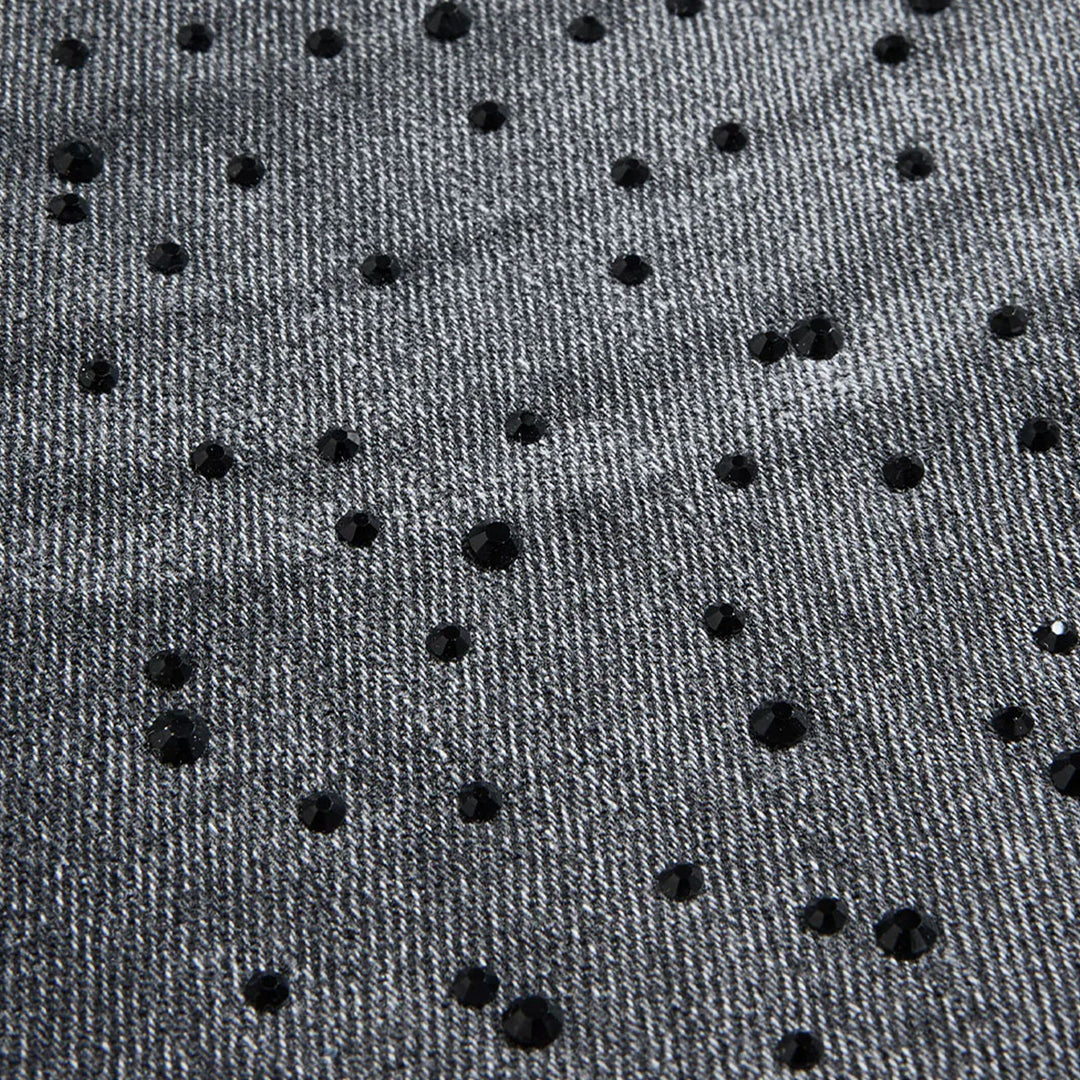 Super Skinny Starry Night Stacked Denim (Black Shadow)