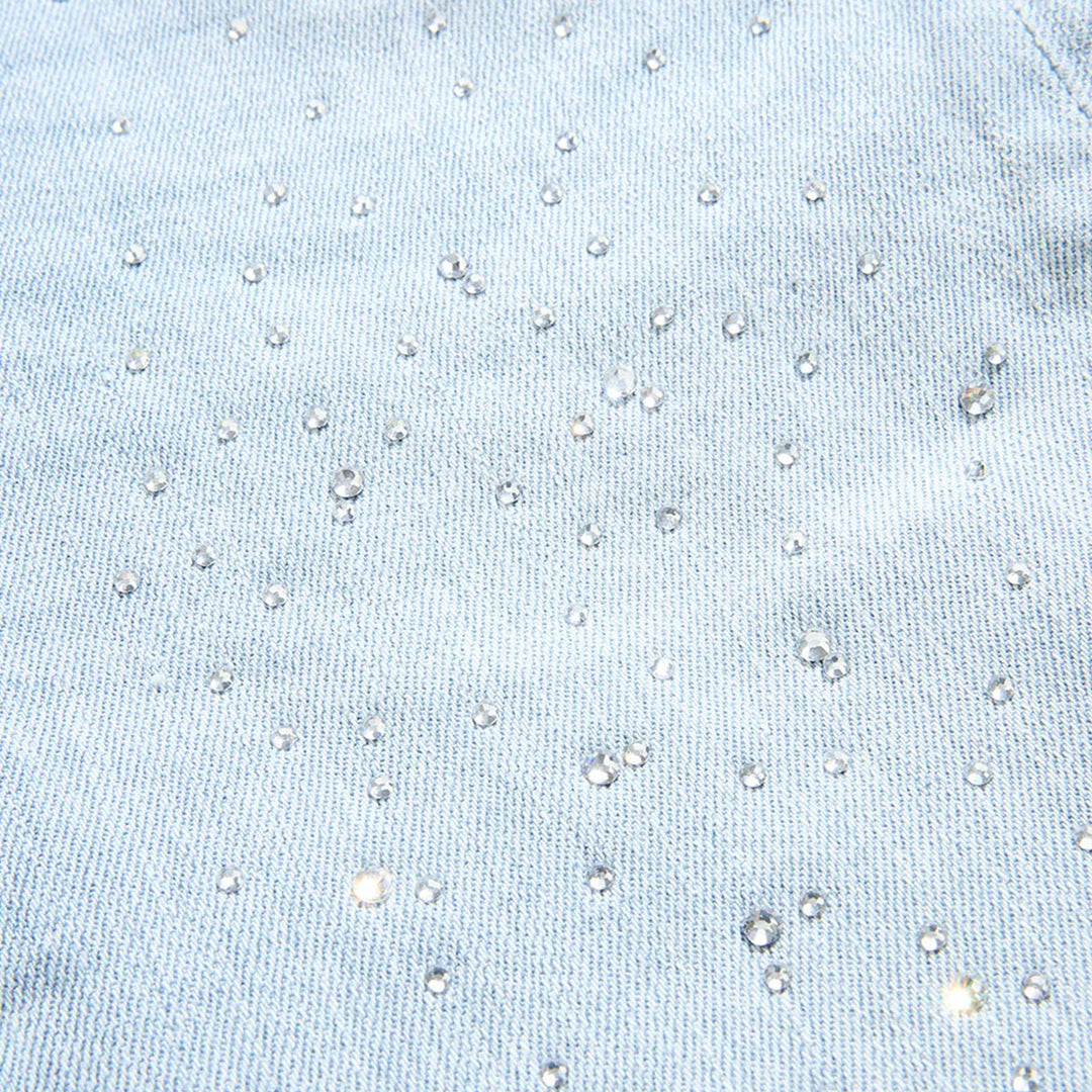 Super Skinny Starry Night Stacked Denim (Ice Blue)