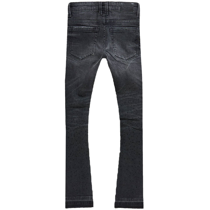 Super Skinny Starry Night Stacked Denim (Black Shadow)