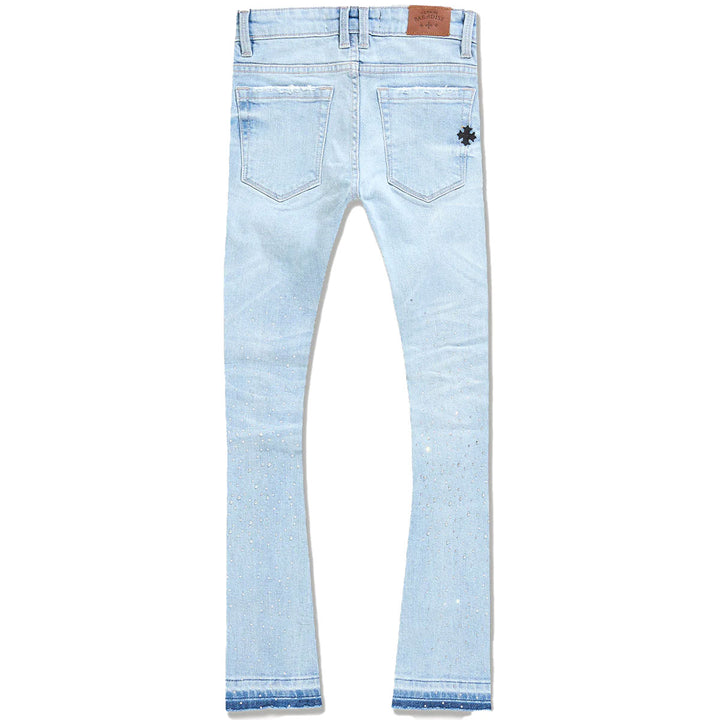 Super Skinny Starry Night Stacked Denim (Ice Blue)