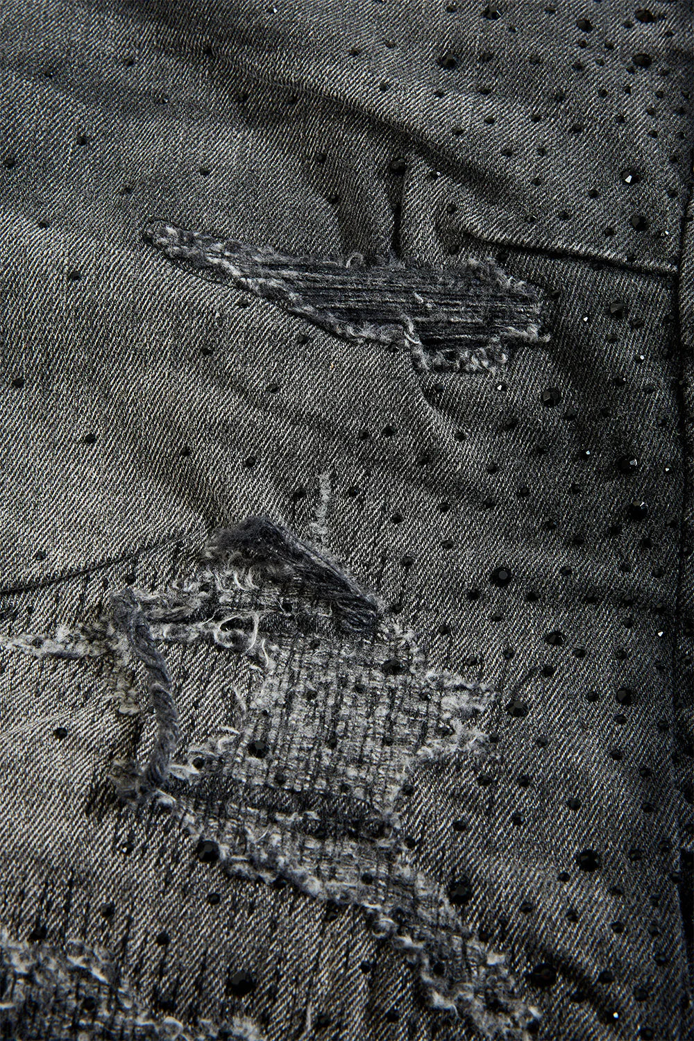 Super Skinny Stacked Brilliance Denim (Black Shadow)