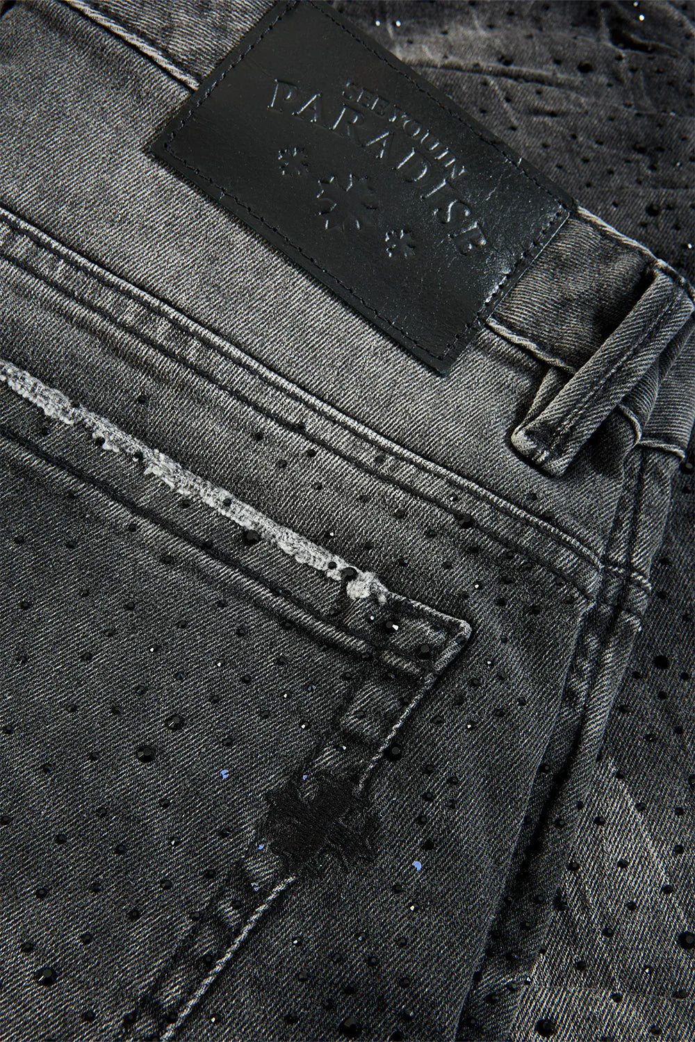 Super Skinny Stacked Brilliance Denim (Black Shadow)