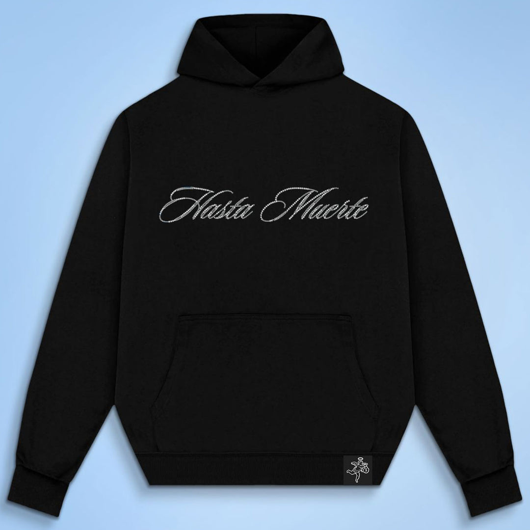 Jesus Rhinestone HW Hoodie (Black)
