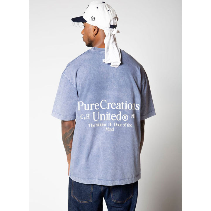 Dopamine Keyhole T-Shirt (Blue Wash)