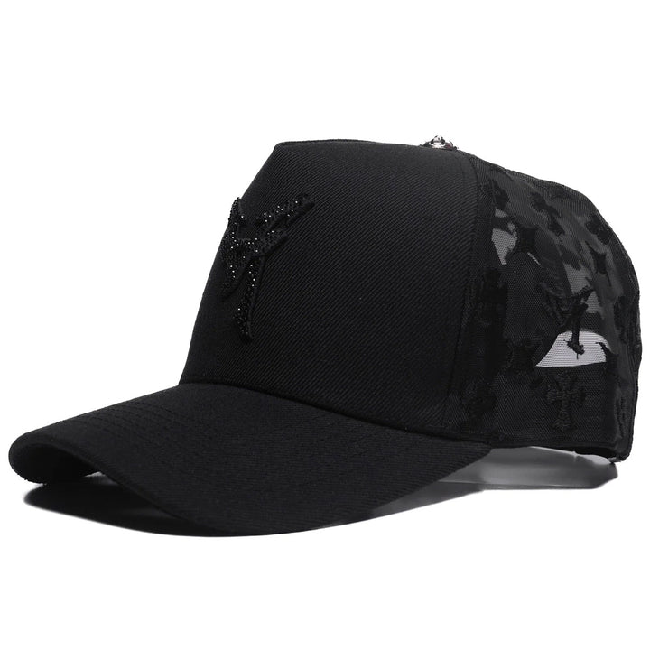 LA Chrome Crystal Monogram Hat V2