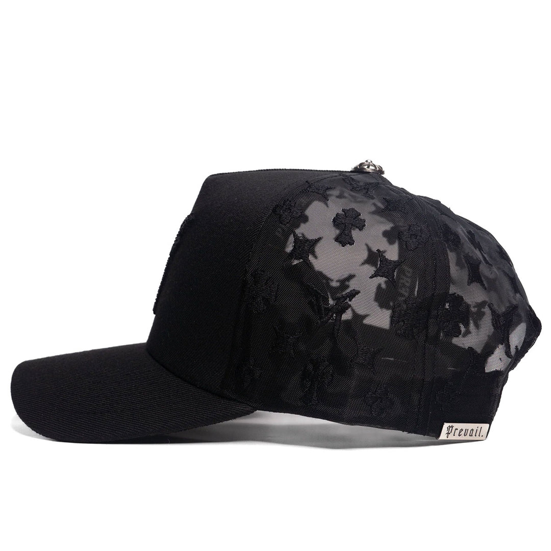 LA Chrome Crystal Monogram Hat V2