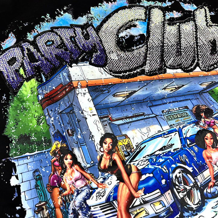 Party Club Cropped Tee (Black)