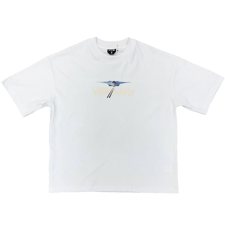 Laser Jet Boxy Tee (White)