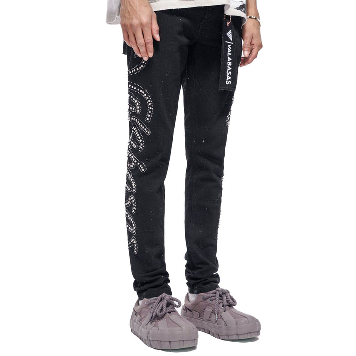 Licium Jet Black Skinny Jeans
