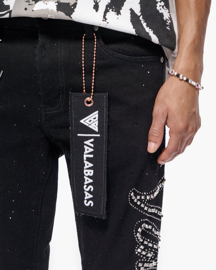 Licium Jet Black Skinny Jeans