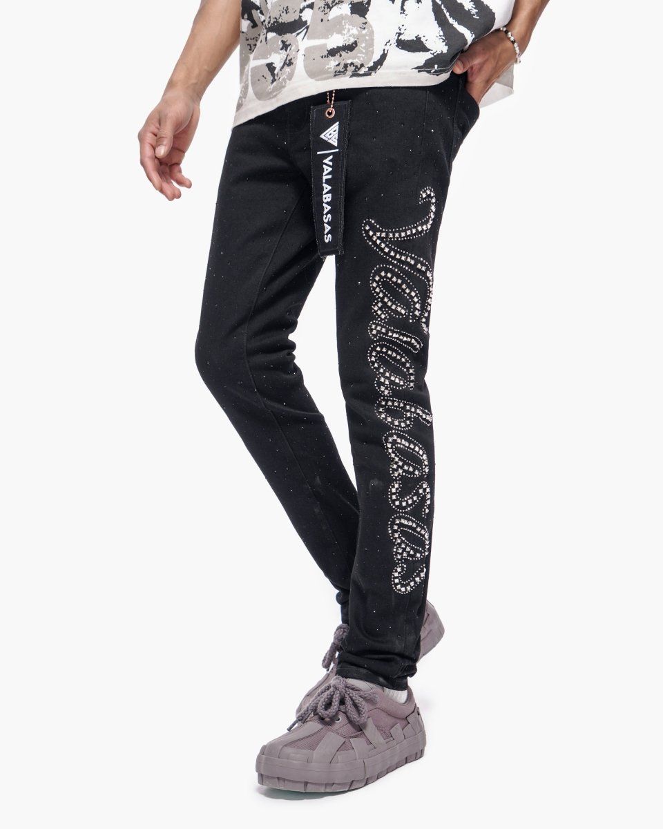 Licium Jet Black Skinny Jeans