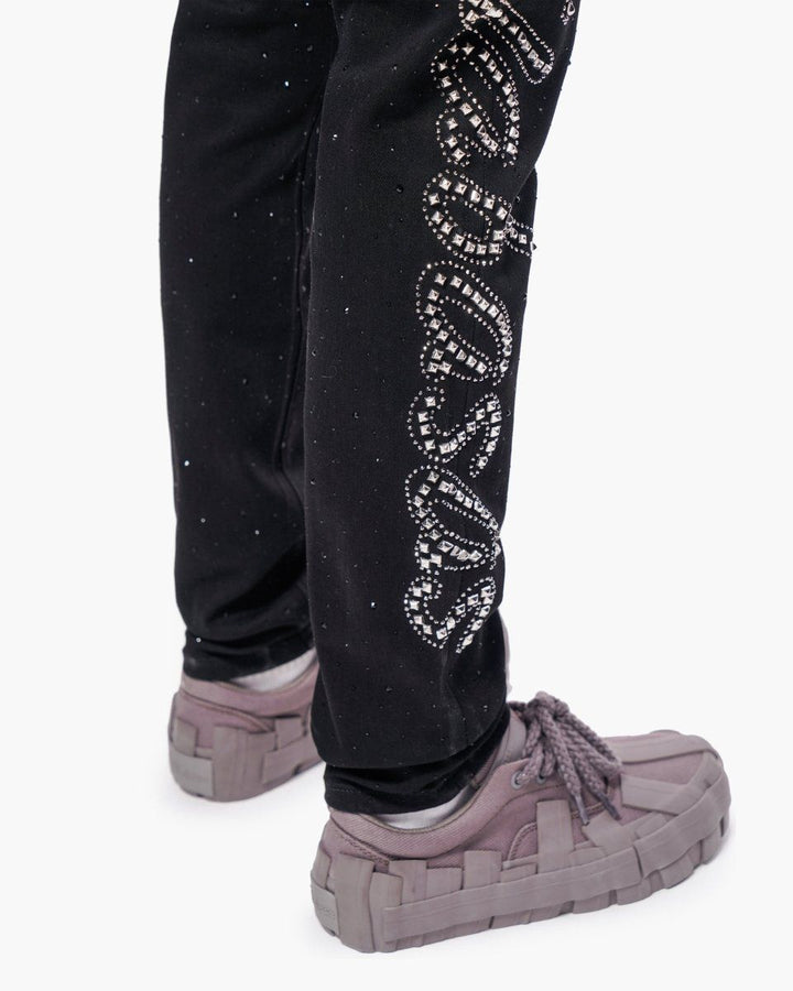 Licium Jet Black Skinny Jeans