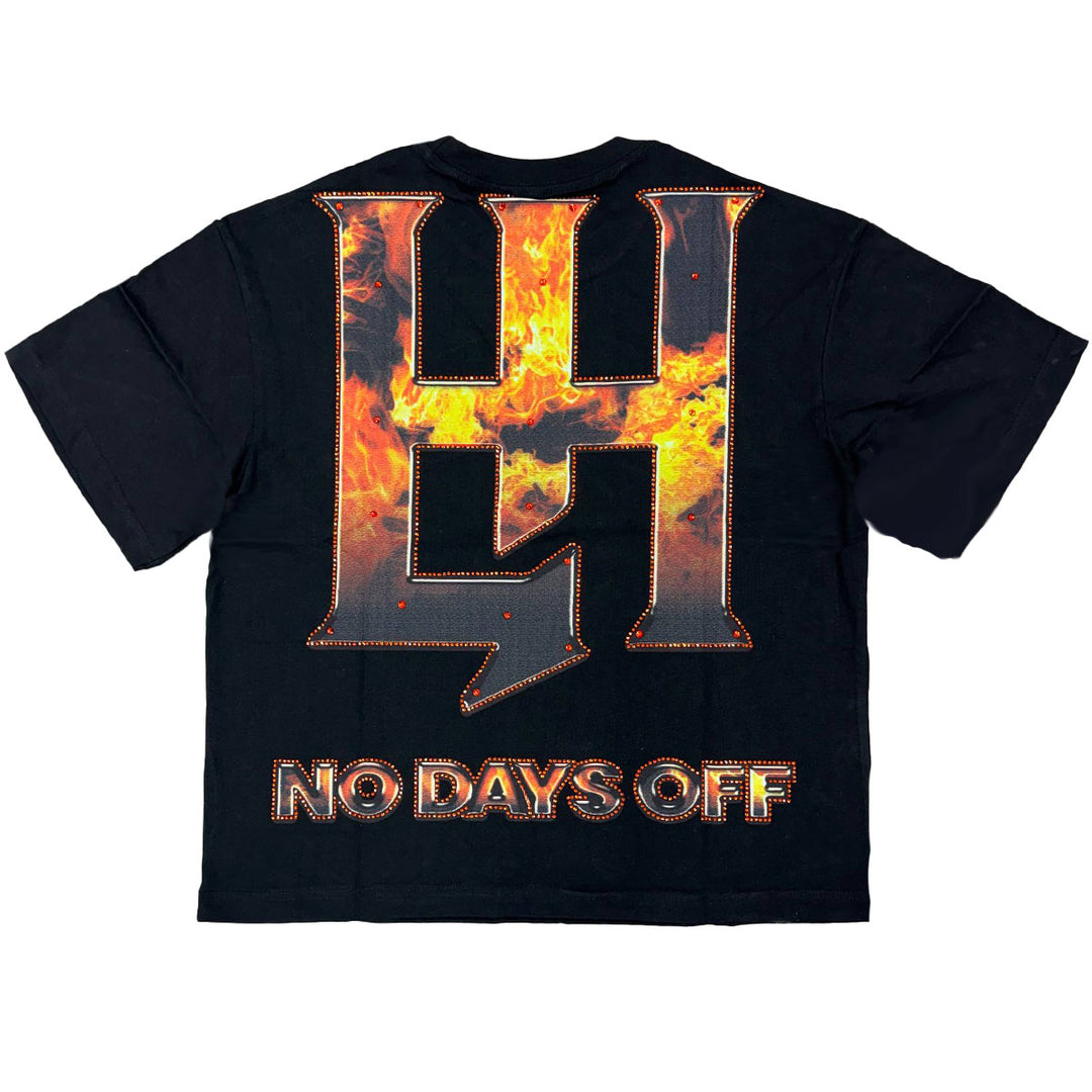 Tat Angel Rhinestone Tee (Black)