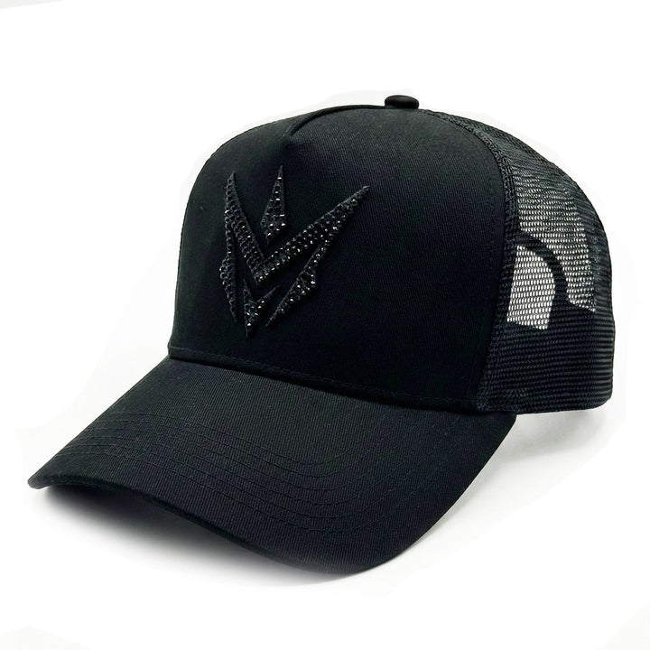 M Spike Rhinestone Hat (Black)