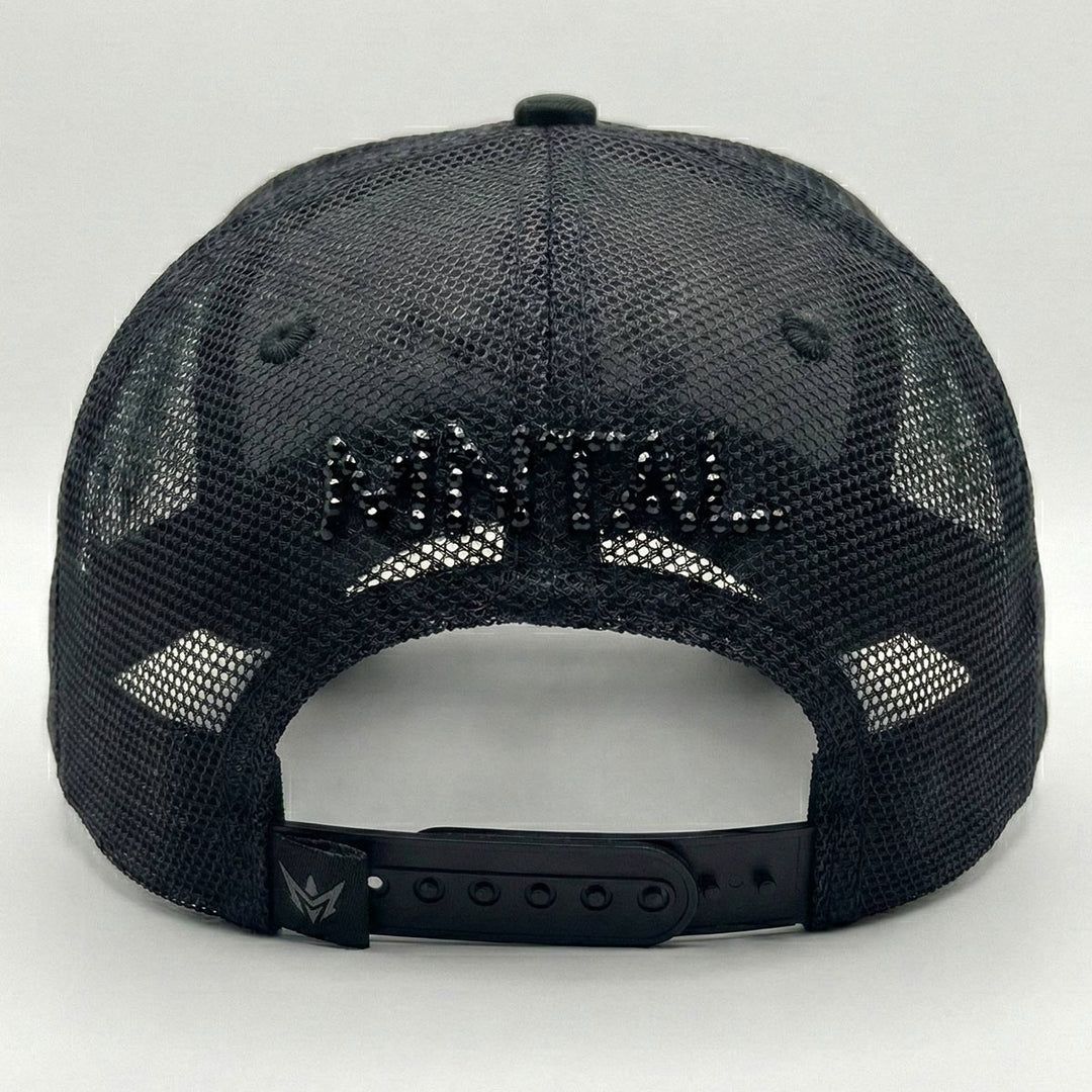 M Spike Rhinestone Hat (Black)