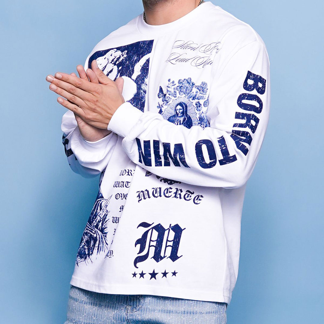 Holy Image Long Sleeve Tee (White)