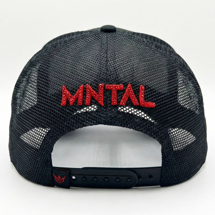 M Spike Rhinestone Hat (Black / Red)