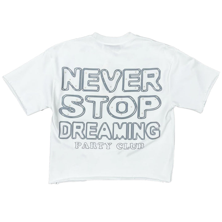 Party Club Cropped Tee (White)