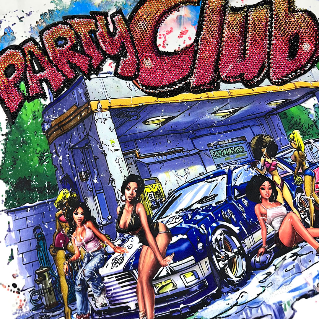 Party Club Cropped Tee (White)