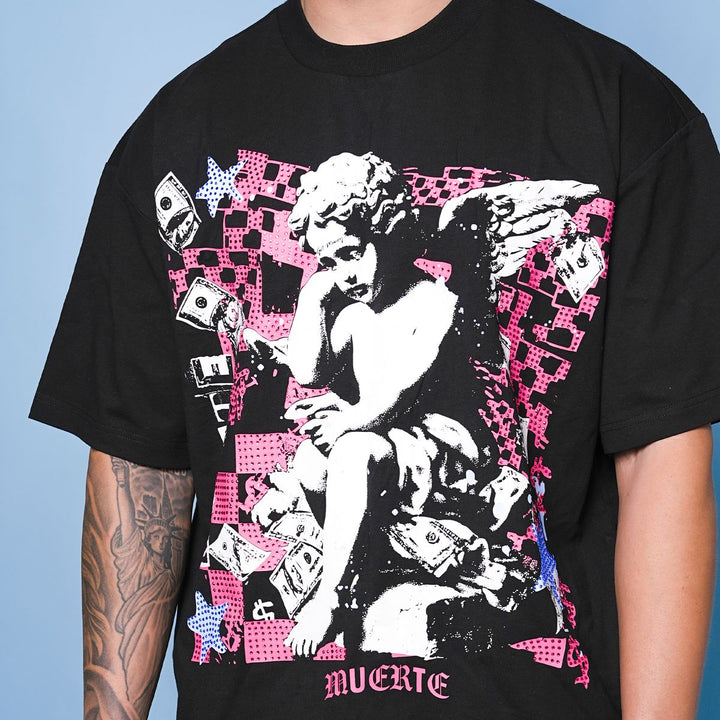 MM Angel Stencil Tee (Black)