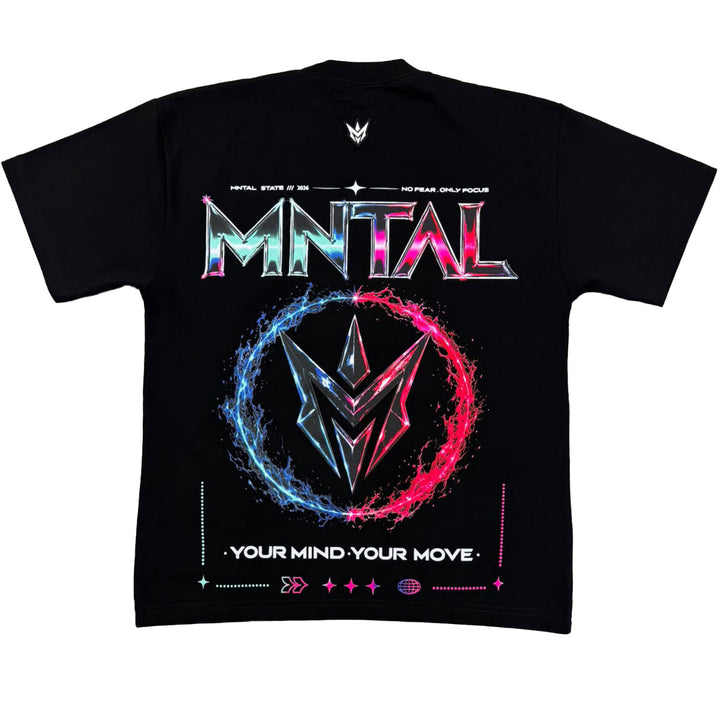 Your Mind, Your Move Logo Oversize Tee (Black)