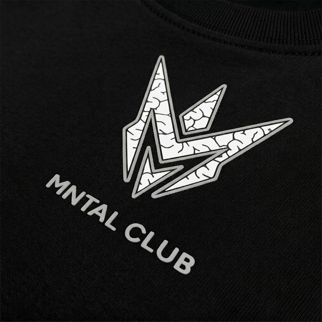 MNTAL Club Oversize Tee (Black/White)
