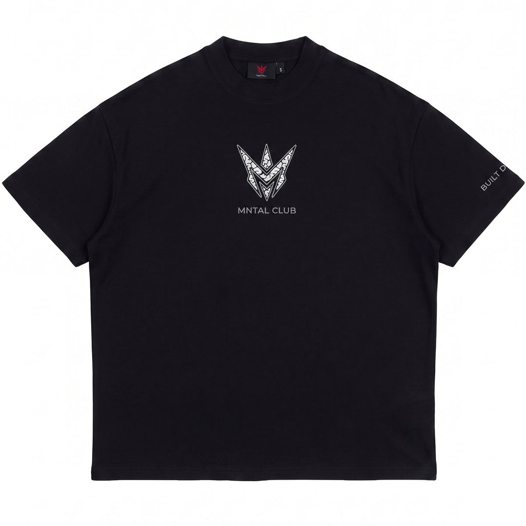 MNTAL Club Oversize Tee (Black/White)